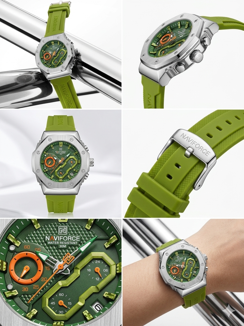 Reloj Naviforce Original Verde para Dama [8035] Analogo
