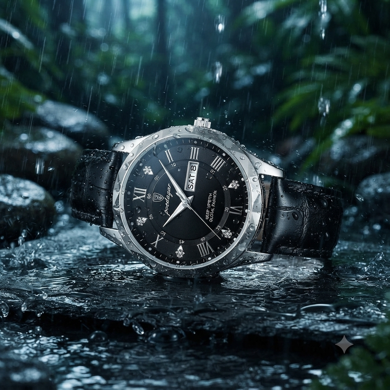 Reloj Poedagar 615 – Acero Inoxidable con Fechador, Sumergible 30 m