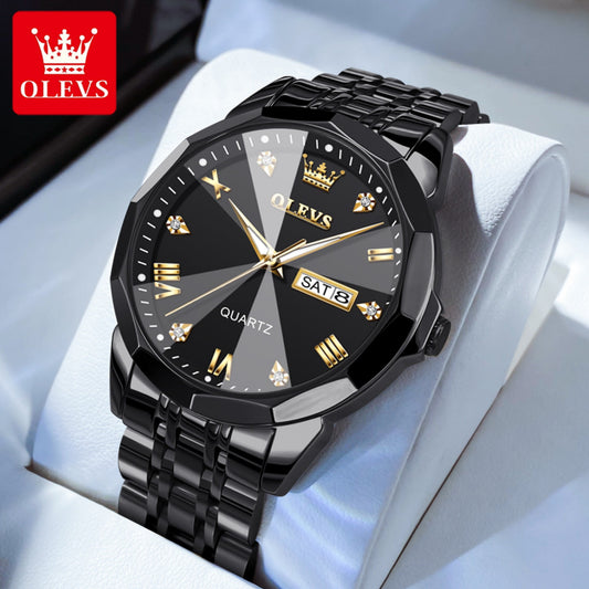 Reloj Analogo OLEVS Original Negro M-9931
