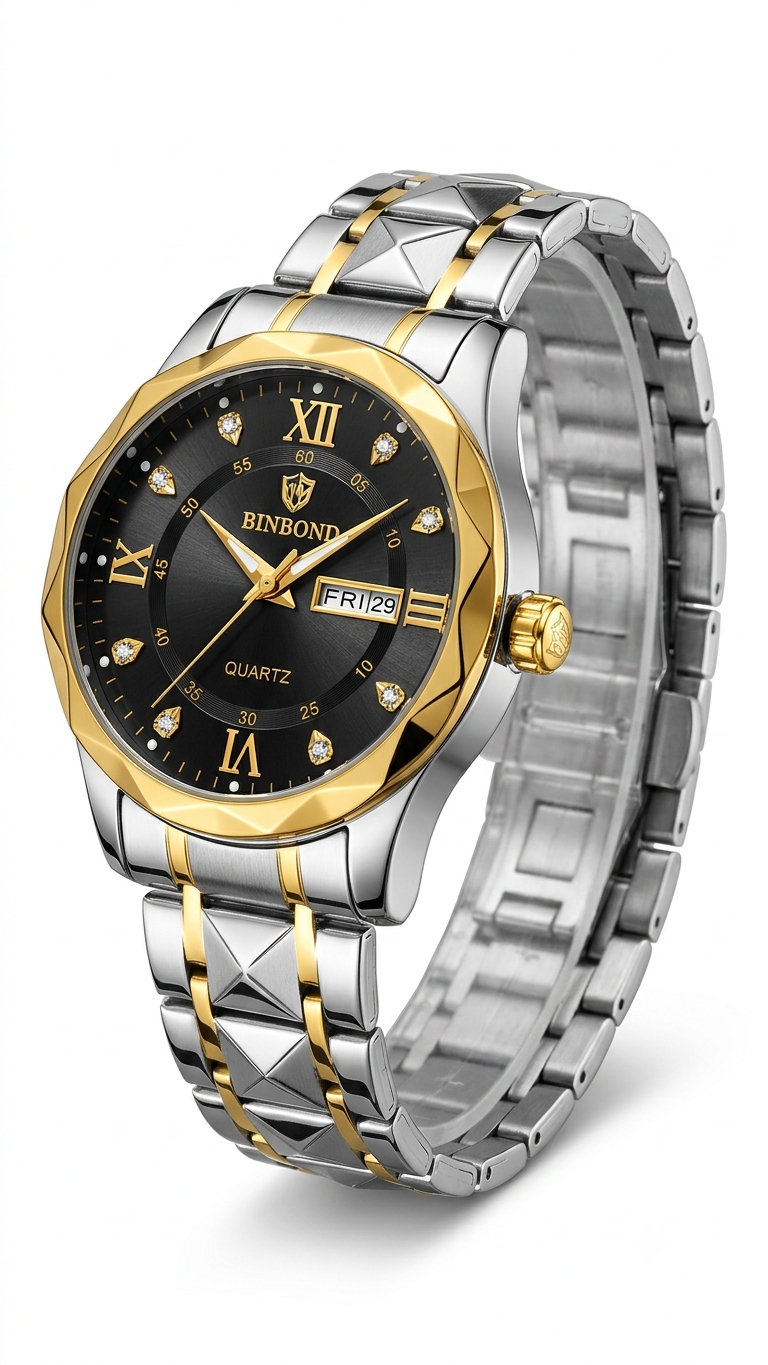 Reloj Analogo Binbond Resistente al Agua