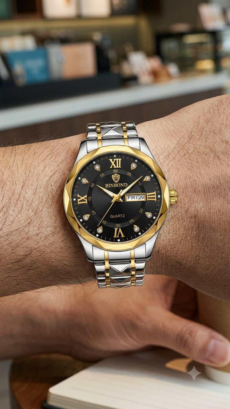 Reloj Analogo Binbond Resistente al Agua