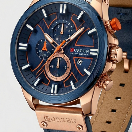 Reloj Analogo Curren - Resistente al agua - Azul