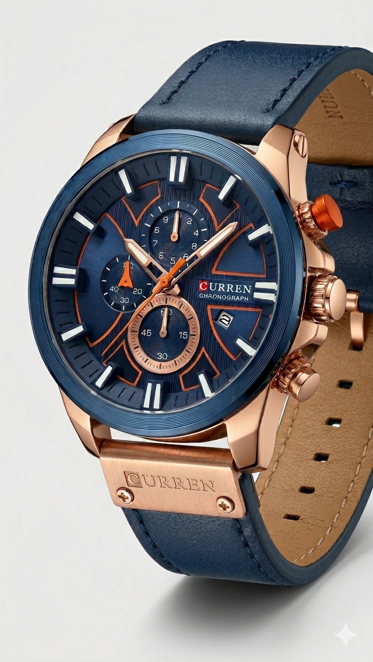 Reloj Analogo Curren - Resistente al agua - Azul