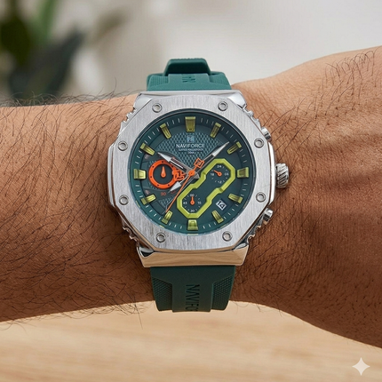 Reloj Naviforce Original Verde [8035] Analogo