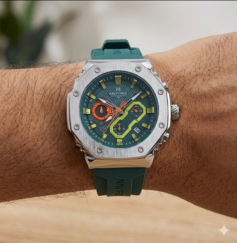 Reloj Naviforce Original Verde [8035] Analogo