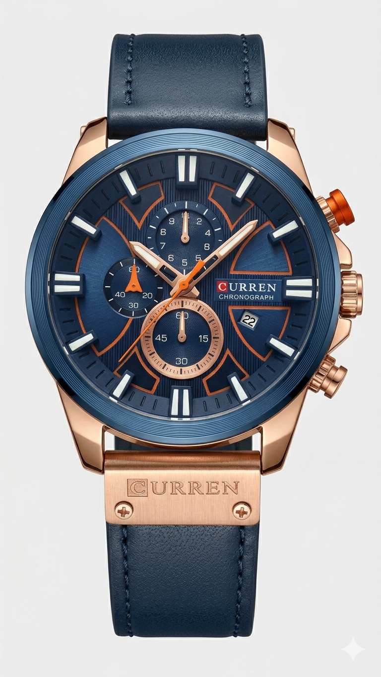 Reloj Analogo Curren - Resistente al agua - Azul