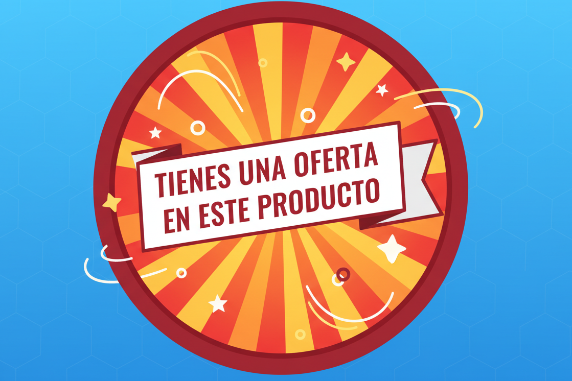 "Tienes una oferta en este producto"  este texto en la imagen